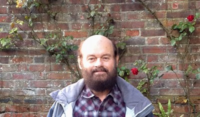 Robert W. Franson at Chartwell rose wall, Oct 2012 (small)