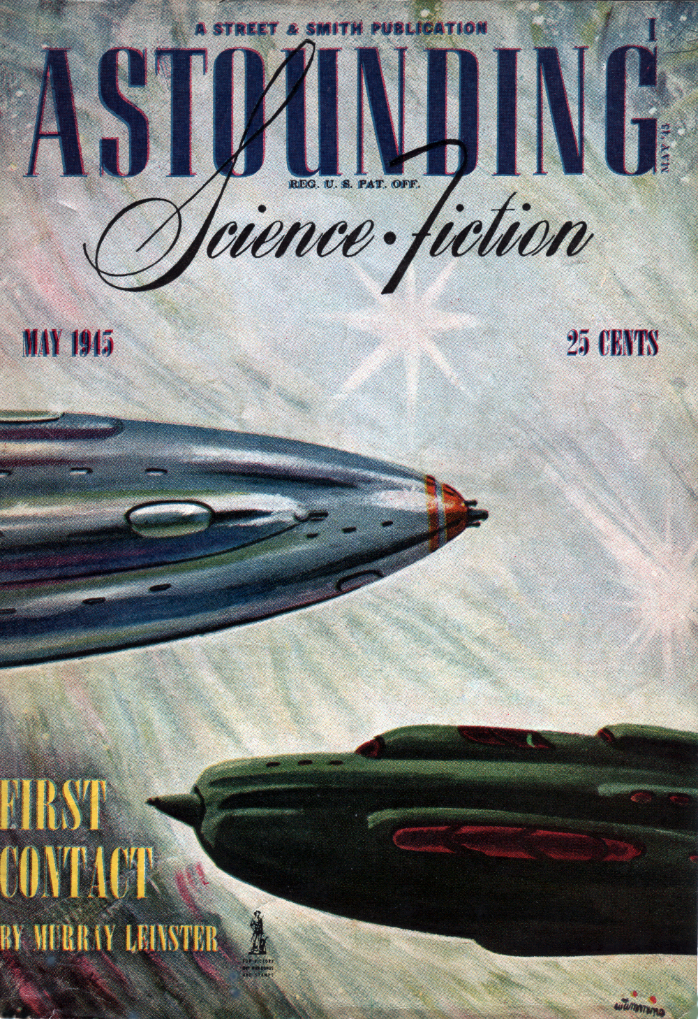 First Contact, Astounding May 1945, William Timmins for Murray Leinster